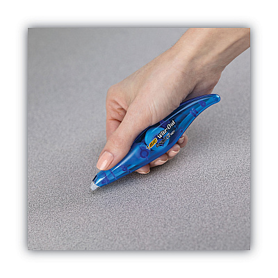 BIC Wite-Out Brand Exact Liner Correction Tape, Non-Refillable, Blue Applicator, 0.2" x 236" (BICWOELP11)