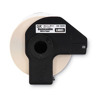 Brother Die-Cut Removable Paper Labels, 1.1" x 2.1", White, 800 Labels/Roll (BRTDK3235)