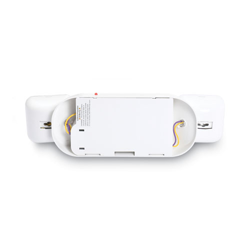 Tatco Swivel Head Twin Beam Emergency Lighting Unit, 12.75w x 4d x 5.5"h, White (70012)
