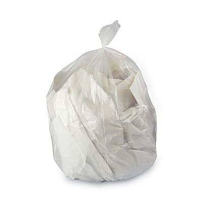 GEN High-Density Can Liners, 33 gal, 13 mic, 33" x 39", Natural, Perforated Roll, 25 Bags/Roll, 10 Rolls/Carton (GEN333916)
