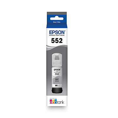 Epson T552520S (T552) Claria High-Yield Ink, 70 mL, Gray