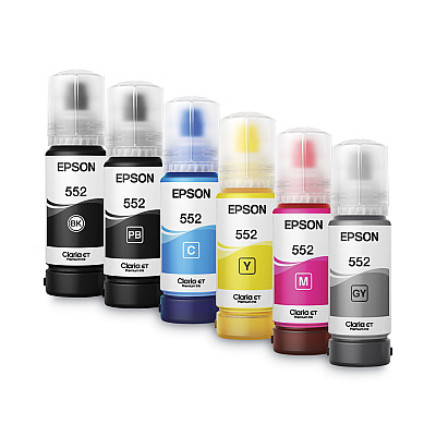 Epson T552420S (T552) Claria High-Yield Ink, 70 mL, Yellow