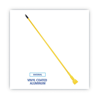 Boardwalk Plastic Jaws Mop Handle for 5 Wide Mop Heads, Aluminum, 1" dia x 60", Yellow (BWK610)