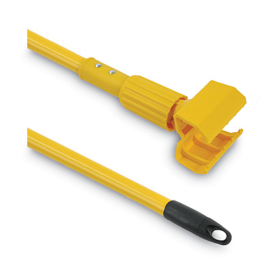 Boardwalk Plastic Jaws Mop Handle for 5 Wide Mop Heads, Aluminum, 1" dia x 60", Yellow (BWK610)
