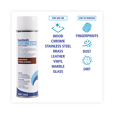 Boardwalk Furniture Polish, Lemon, 19 oz Aerosol Spray (BWK346AEA)