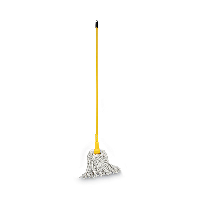 Boardwalk Plastic Jaws Mop Handle for 5 Wide Mop Heads, Aluminum, 1" dia x 60", Yellow (BWK610)