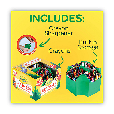 Crayola Ultimate Crayon Case, Sharpener Caddy, 152 Colors (CYO520030)