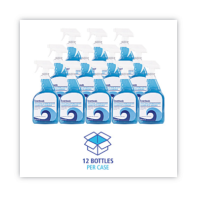 Boardwalk Industrial Strength Glass Cleaner with Ammonia, 32 oz Trigger Spray Bottle, 12/Carton (BWK47112A)