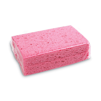 Boardwalk Small Cellulose Sponge, 3.6 x 6.5, 0.9" Thick, Pink, 2/Pack, 24 Packs/Carton (BWKCS1A)