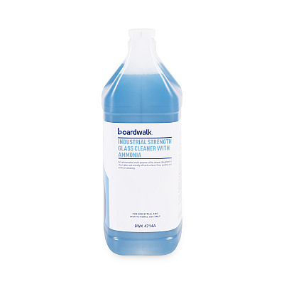 Boardwalk Industrial Strength Glass Cleaner with Ammonia, 1 gal Bottle, 4/Carton (BWK4714A)