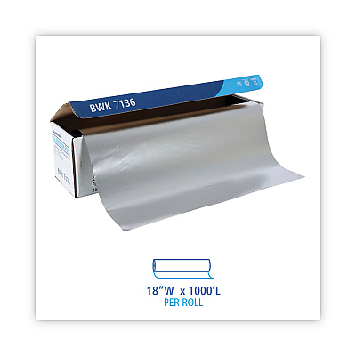 Boardwalk Heavy-Duty Aluminum Foil Roll, 87 Gauge, 18" x 1,000 ft (BWK7136)