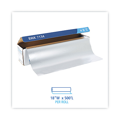 Boardwalk Heavy-Duty Aluminum Foil Roll, 87 Gauge, 18" x 500 ft (BWK7134)
