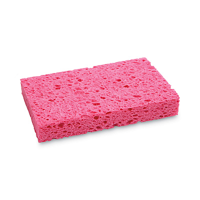 Boardwalk Small Cellulose Sponge, 3.6 x 6.5, 0.9" Thick, Pink, 2/Pack, 24 Packs/Carton (BWKCS1A)
