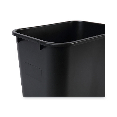 Boardwalk Soft-Sided Wastebasket, 28 qt, Plastic, Black (BWK28QTWBBLA)