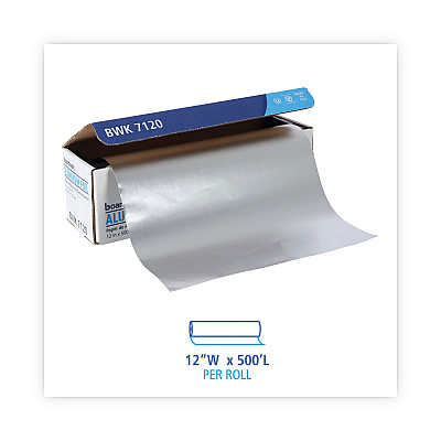 Boardwalk Heavy-Duty Aluminum Foil Roll, 87 Gauge, 12" x 500 ft (BWK7120)