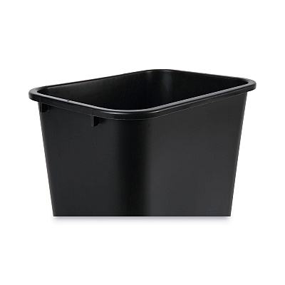 Boardwalk Soft-Sided Wastebasket, 41 qt, Plastic, Black (BWK41QTWBBLA)