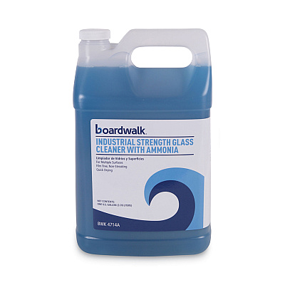 Boardwalk Industrial Strength Glass Cleaner with Ammonia, 1 gal Bottle, 4/Carton (BWK4714A)