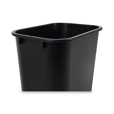 Boardwalk Soft-Sided Wastebasket, 14 qt, Plastic, Black (BWK14QTWBBLA)