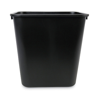 Boardwalk Soft-Sided Wastebasket, 28 qt, Plastic, Black (BWK28QTWBBLA)