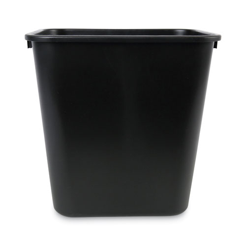 Boardwalk Soft-Sided Wastebasket, 28 qt, Plastic, Black (28QTWBBLA)