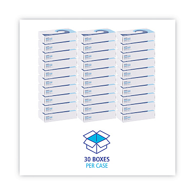 Boardwalk Office Packs Facial Tissue, 2-Ply, White, Flat Box, 100 Sheets/Box, 30 Boxes/Carton (BWK6500B)