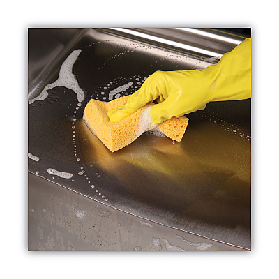 Boardwalk Medium Cellulose Sponge, 3.67 x 6.08, 1.55" Thick, Yellow, 24/Carton (BWKCS2)