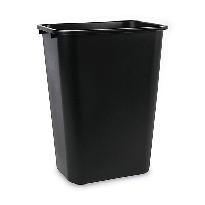 Boardwalk Soft-Sided Wastebasket, 41 qt, Plastic, Black (BWK41QTWBBLA)