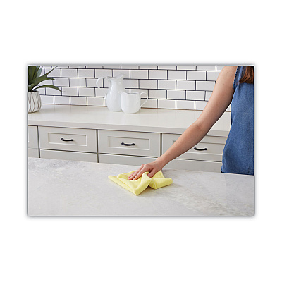 Boardwalk Microfiber Cleaning Cloths, 16 x 16, Yellow, 24/Pack (BWK16YELCLOTHV2)