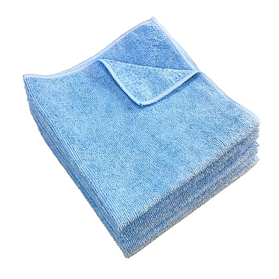 Microfiber Cloth 200 Gsm 16x16 Half-fold Blue 12 Bg 15 Bg Cs, Pack Of 12 (MFC2001616BL)