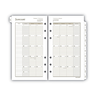 AT-A-GLANCE 1-Page-Per-Day Planner Refills, 6.75 x 3.75, White Sheets, 12-Month (Jan to Dec): 2026 (47112521)