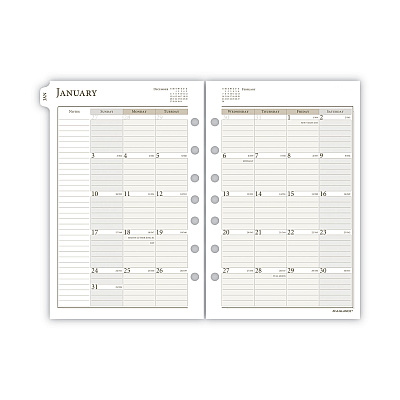 AT-A-GLANCE 1-Page-Per-Day Planner Refills, 8.5 x 5.5, White Sheets, 12-Month (Jan to Dec): 2026 (48112521)
