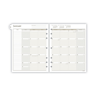 AT-A-GLANCE 2-Page-Per-Week Planner Refills, 8.5 x 5.5, White Sheets, 12-Month (Jan to Dec): 2026 (481285Y21)