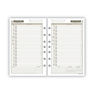 AT-A-GLANCE 1-Page-Per-Day Planner Refills, 8.5 x 5.5, White Sheets, 12-Month (Jan to Dec): 2026 (48112521)