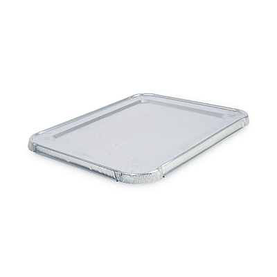 Boardwalk Aluminum Steam Table Pan Lids, Fits Half-Size Deep Pan, 290 Gauge, 0.63" Deep, 10.5 x 12.81, 100/Carton (BWKLIDSTEAMHF)