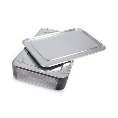 Boardwalk Aluminum Steam Table Pan Lids, Fits Full-Size Deep Pan, 380 Gauge, 0.63" Deep, 12.88 x 20.81, 50/Carton (BWKLIDSTEAMFL)