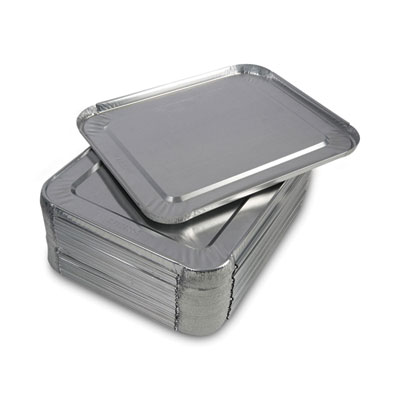 Boardwalk Aluminum Steam Table Pan Lids, Fits Half-Size Deep Pan, 290 Gauge, 0.63" Deep, 10.5 x 12.81, 100/Carton (BWKLIDSTEAMHF)