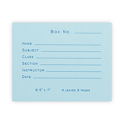 Roaring Spring Examination Blue Book, Wide/Legal Rule, Blue Cover, (4) 8.5 x 7 Sheets (77510)