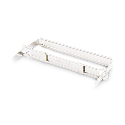 Universal Two-Piece Two-Prong Paper Fastener Base and Compressor Sets, 1" Capacity, 2.75" Center to Center, Silver, 50/Box (UNV81001)