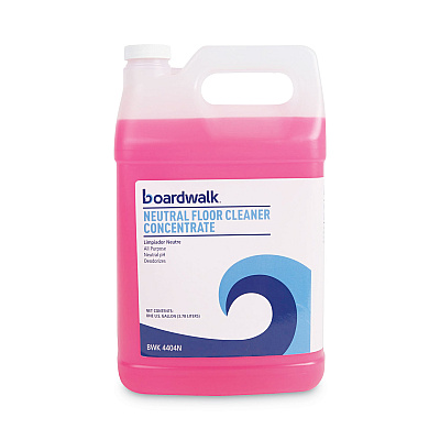 Boardwalk Neutral Floor Cleaner Concentrate, Lemon Scent, 1 gal Bottle, 4/Carton (BWK4404N)