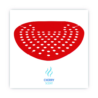 Boardwalk Urinal Screen, Cherry Scent, 3.5 oz, Red, Dozen (BWK1001)