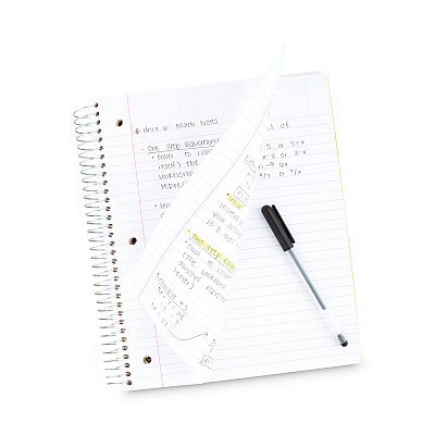 Five Star Wirebound Notebook with Four Pockets, 3-Subject, Wide/Legal Rule, Randomly Assorted Cover Color, (150) 10.5 x 8 Sheets (MEA51014)