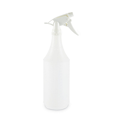 Boardwalk Embossed Spray Bottle, 32 oz, Clear, 24/Carton (BWK00032)