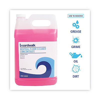 Boardwalk Neutral Floor Cleaner Concentrate, Lemon Scent, 1 gal Bottle (BWK4404NEA)