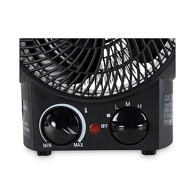 Alera Heater Fan, 1,500 W, 8.25 x 4.37 x 9.5, Black (ALEHEFF10B)