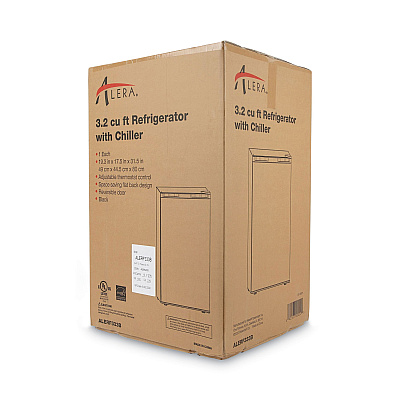 Alera 3.2 Cu. Ft. Refrigerator with Chiller Compartment, Black (ALERF333B)