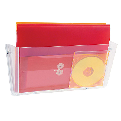 deflecto Unbreakable DocuPocket Wall File, Legal Size, 17.5"  x 3" x 6.5", Clear (DEF64301)