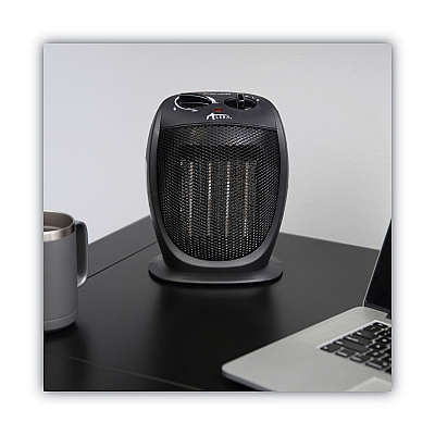 Alera Ceramic Heater, 1,500 W, 7.12 x 5.87 x 8.75, Black (ALEHECH09)