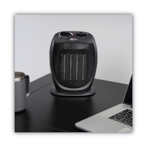 Alera Ceramic Heater, 1,500 W, 7.12 x 5.87 x 8.75, Black (HECH09)