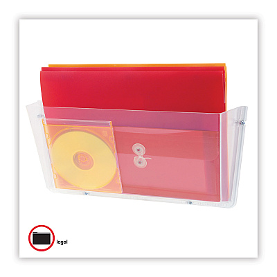 deflecto Unbreakable DocuPocket Wall File, Legal Size, 17.5"  x 3" x 6.5", Clear (DEF64301)