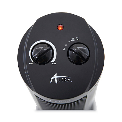 Alera Mini Tower Ceramic Heater, 1,500 W, 7.37 x 7.37 x 17.37, Black (ALEHECT17)